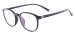 Lightweight Women Round Glasses-Black