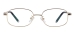 Metal Oval Eyeglasses - Gold