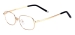 Metal Oval Eyeglasses - Gold