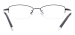 Metal Oval Eyeglasses - Black