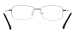 Classic Rectangular Glasses - Silver