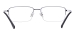 Large Metal Eyeglasses - Silver