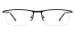 Brow Line Men Eyeglasses Frames - Black