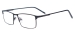 Full Rim Rectangle Glasses - Black