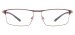 Metal Rectangle Spectacle Frames - Brown