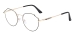 Full Rim Metal Cat Eye Eyewear - Black Gold