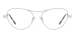 Metal Cat Eye Full Rim Glasses - Green