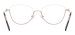 Metal Cat Eye Half Rim Glasses - Ivory