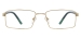 Men Classic Eyeglasses - Gold