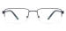 Classic Half Rim Eyeglasses - Black