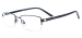 Classic Half Rim Eyeglasses - Black