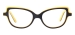 Children Cat Eye Glasses - Black Yellow