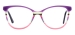 Fancy Cat Eye Glasses - Purple Pink