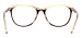 Round Crystal Eyeglasses - Brown