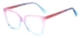 Cat Eye Colorful Glasses - Transparent Purple