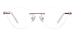 Rimless Cat Eye Glasses