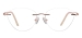 Rimless Cat Eye Glasses