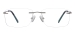 Rimless Rectangular Spectacles