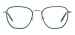 Metal Square Eyeglasses - Silver Green