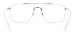 Metal Double Bridge Eyeglasses - Gold Ivory