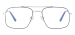 Square Double Bridge Eyeglasses - Blue Silver