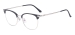 Browline Eyeglasses - Black Silver