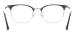 Browline Eyeglasses - Black Silver