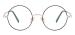 Men And Women Stainless Steel Eyeglasses - Black Gold