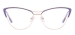 Metal Cat Eye Glasses - Blue