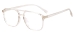 Transparent Square Eyeglasses - Transparent Brown