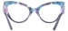 Cat Eye Lightweight Glasses - Transparent Blue