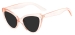 Women Cat Eye Sunglasses - Transparent Pink