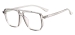 Oversized Eyeglasses - Transparent Gray