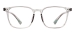 Lightweight Square Eyeglasses - Transparent Gray