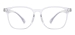 Square Clear Eyeglasses - Transparent Gray