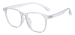 Square Clear Eyeglasses - Transparent Gray