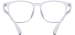 Square Clear Eyeglasses - Transparent Gray
