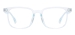 Clear Rectangular Eyeglasses - Transparent Blue