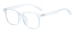 Clear Rectangular Eyeglasses - Transparent Blue