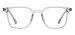Square Clear Spectacles - Transparent Gray