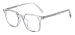 Square Clear Spectacles - Transparent Gray