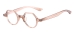 Men And Women Pure Plastic Eyeglasses - Transparent Brown