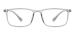 Rectangular Glasses - Transparent Gray