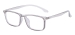 Rectangular Glasses - Transparent Gray