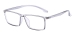 Rectangular Eyeglasses - Transparent Gray