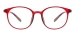 Round Glasses - Transparent Red