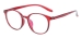 Round Glasses - Transparent Red