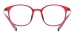 Round Glasses - Transparent Red
