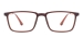 TR Rectangular Glasses Frame With Sping Hinge - Brown