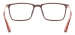 TR Rectangular Glasses Frame With Sping Hinge - Brown